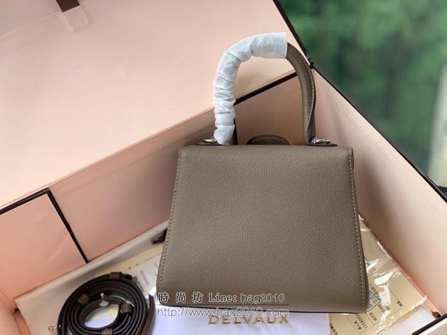 DELVAUX女包 百搭氣質款 Dv0020大象灰 Brillant系列手袋 德爾沃女手提包 Delvaux女單肩包  fcs1339